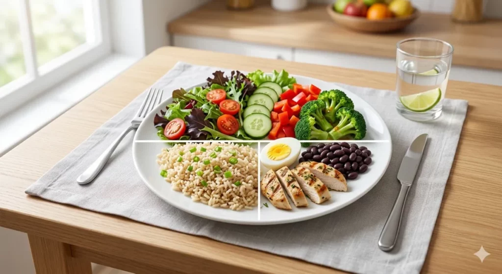 Como Montar Refeições Saudáveis com Alimentos Simples e Econômicos em 2026 Imagem Como Montar o Prato Saudável do Dia a Dia