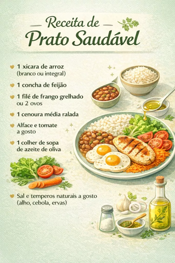 Como montar refeições saudáveis com alimentos simples