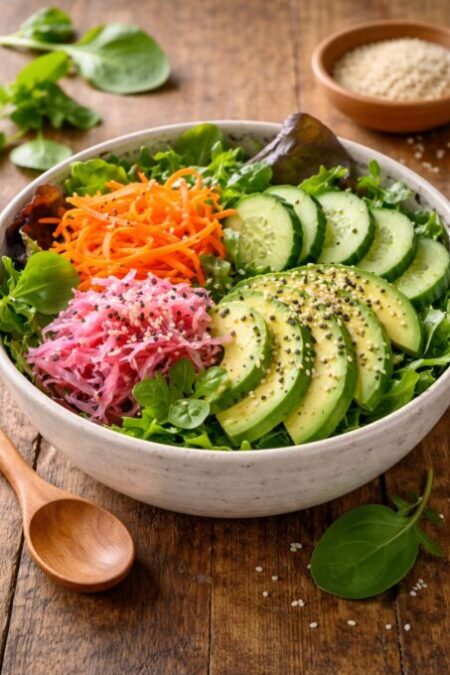 Receitas com Iogurte Natural: 7 Opções Ricas em Probióticos Salada Fresca com Kimchi ou Chucrute