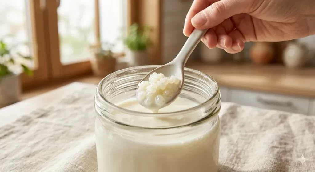 Como Cuidar do Kefir de Leite: Guia Passo a Passo 2026 Proporção correta de leite integral e grãos de kefir de leite