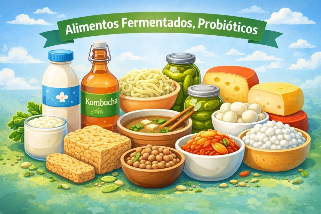 Alimentos Naturais Ricos em Prebióticos e Probióticos para o Dia a Dia em 2026 Alimentos fermentados