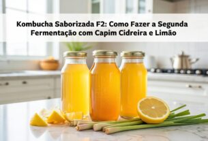 Kombucha Saborizada F2: Como Fazer a Segunda Fermentação com Capim Cidreira e Limão em 2026