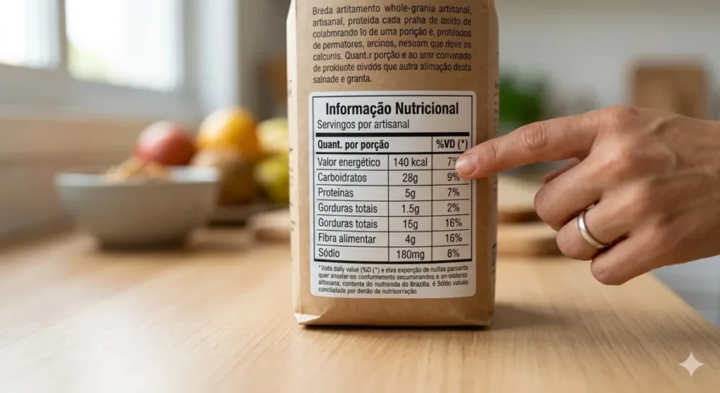 Como Ler Rótulos de Alimentos e Fugir dos Ultraprocessados: Guia Completo 2026 imagem mostrando A %VD que significa: Percentual de Valor Diário