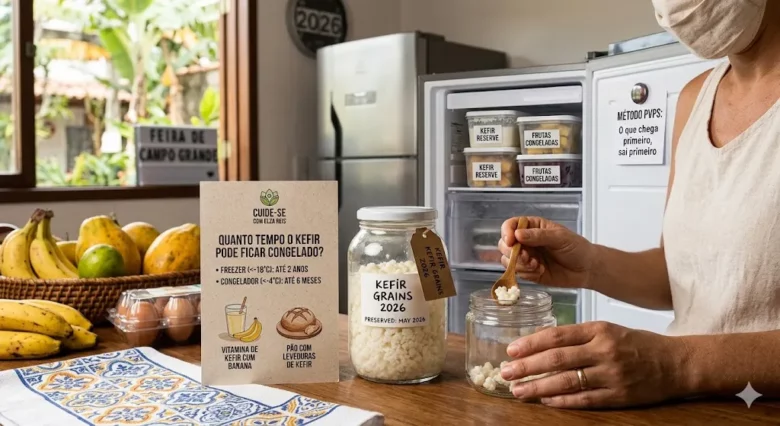 Quanto tempo o kefir pode ficar congelado?