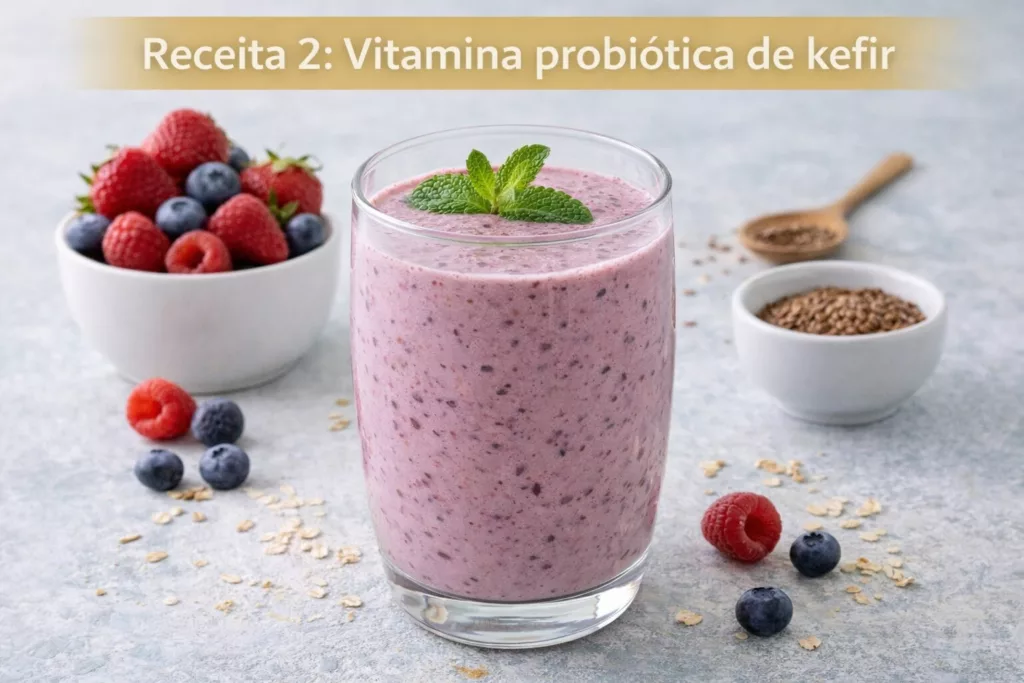 Vitamina probiótica de kefir