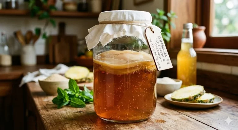 Como Preparar a Fermentação (Kombucha) em Casa
