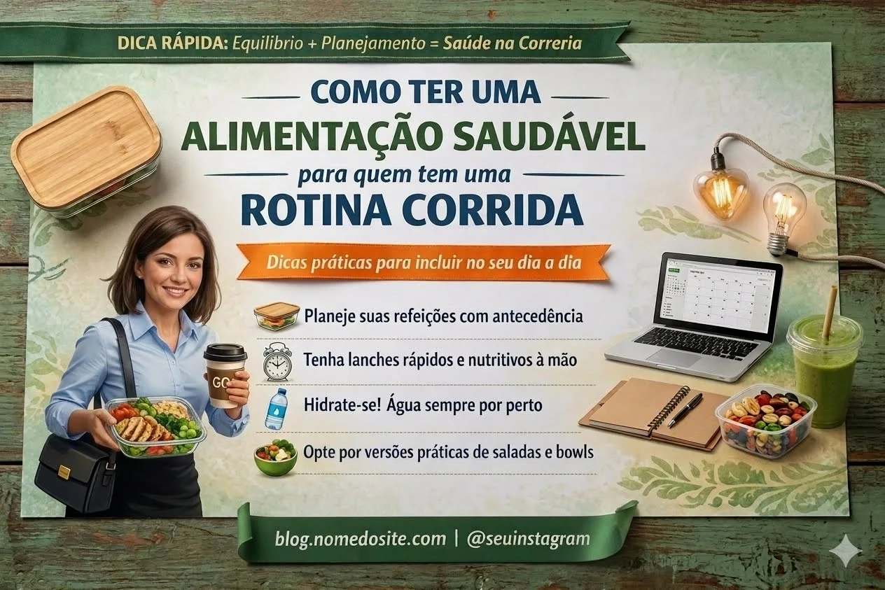 Alimentação Saudável. Mulher sorrindo na cozinha organizando recipientes com comida saudável, demonstrando praticidade e planejamento alimentar para uma rotina bem corrida.